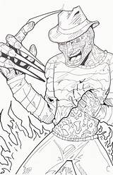 Freddy Coloring Krueger Pages Jason Drawing Halloween Color Colouring Hand Horror Adult Google Printable Voorhees Vs Zoeken Drawings Sheets Scary sketch template