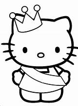 Kitty Hello Coloring Pages Kids Nerd Crown Color Printable Cartoon Wearing Colouring Cat Pdf Evil Crowns Choose Board Print Sheets sketch template