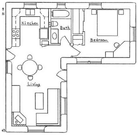 small  bedroom  shaped house plans