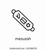 Mezuzah Linear sketch template