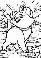 Aristocats Coloring Disney Walking Forest Pages Wecoloringpage sketch template