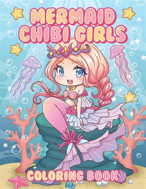 buy mermaid chibi girls coloring book kawaii anime chibi girls  cute