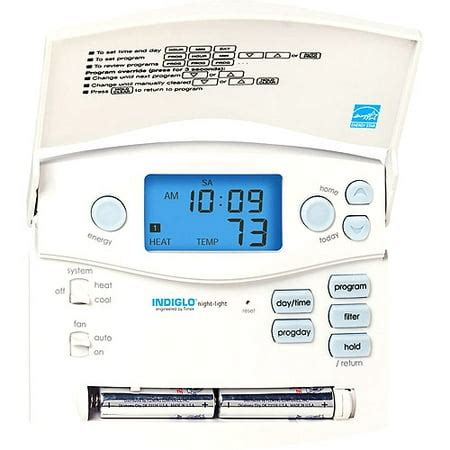 hunter  set save digital  day programmable thermostat white