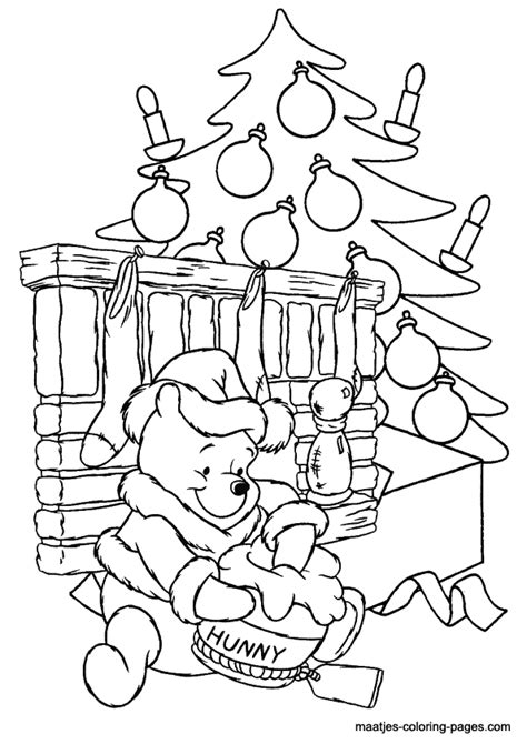 pics  winnie  pooh christmas coloring page pooh coloring home