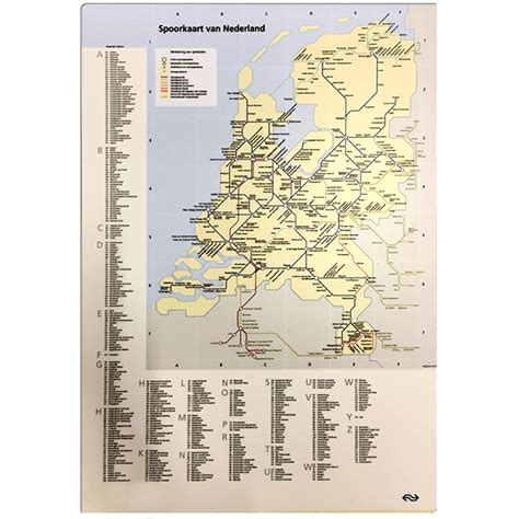 spoorkaart van nederland ns informatiebord kaart loopedgoods