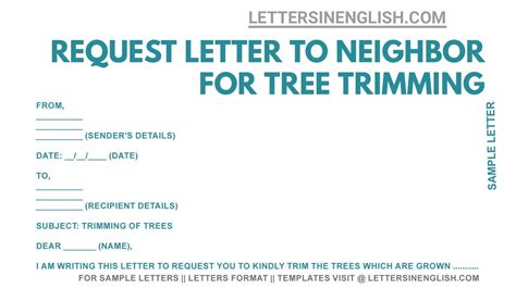 request letter  neighbor  tree trimming letter  neighbor
