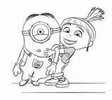 Minion Birthday Happy Pages Coloring Agnes Gru sketch template