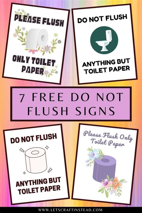 printable   flush signs   instant