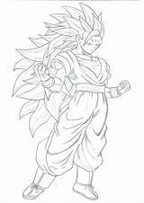 Goku Saiyan Super Coloring Pages Drawing Ssj Gotenks Gohan Ball Dragon Drawings Sketch Pencil Infinity Color Printable Lineart Getcolorings Deviantart sketch template