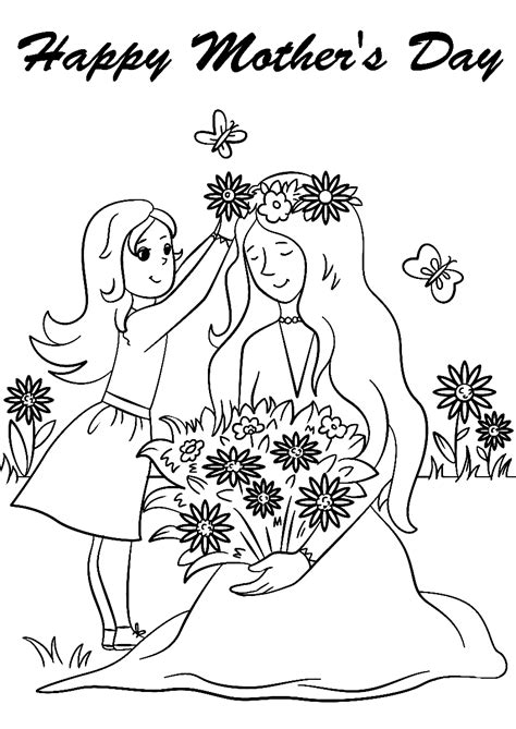 happy mothers day coloring page  printable coloring pages