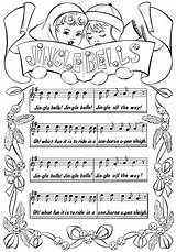 Bells Jingle Music Sheet Coloring Printable Christmas Pages Vintage Kids Pdf Thegraphicsfairy Graphicsfairy Lyrics Graphics Print Fairy Size Piano Color sketch template