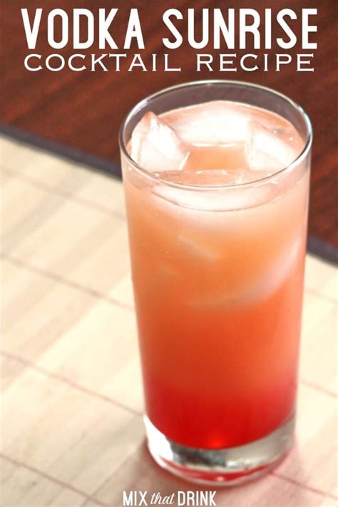 Sunrise Drink Recipe Vodka