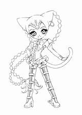 Coloring Pages Coloriage Manga Shojo Cute Dessin Colorier Adult Stamps Books Deviantart Anime Drawings Sureya Digi Adulte Cat Animal Tin sketch template