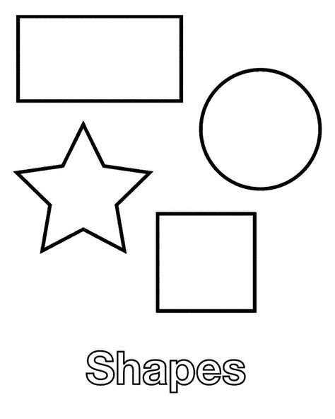 printable shapes coloring pages  kids