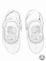 Moccasins sketch template