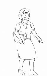 Coloring Pages Business Official Dress Women sketch template