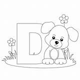 Animal Alphabet Printable Letters Letter Dog Simple Amp Source sketch template