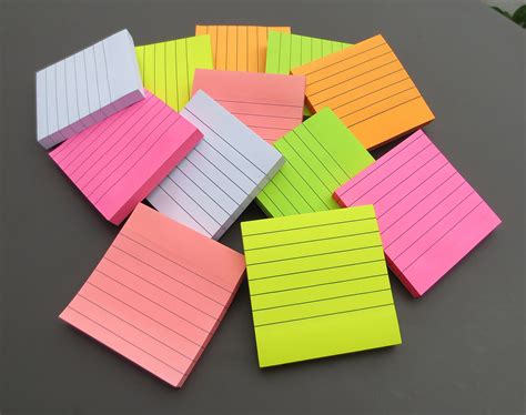 creatiburg sticky note pads lined  pads  sheetspad  inches