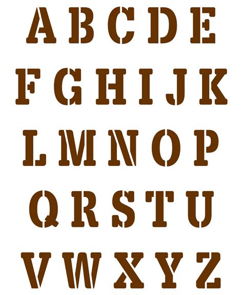 alphabet letters printable template printableecom