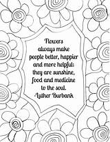 Coloring Flower Quote Pages Printable Where Planted Bloom Flowers Simple Do Better Place Make Does sketch template