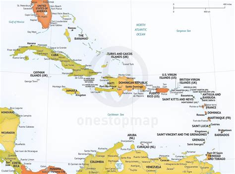 vector map  caribbean political  stop map