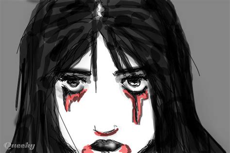 scary girl  people speedpaint drawing  anamaria queeky draw paint