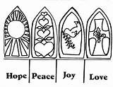 Advent Coloring Hope Pages Clipart Peace Christmas Wreath Candles Joy Clip Printable Candy Drawing Kids Bible December Crafts Pageant Religious sketch template
