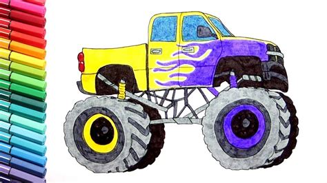 monster truck drawing  getdrawings
