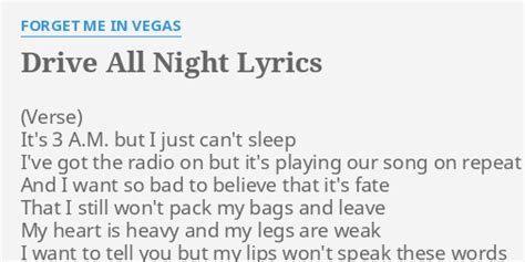 drive  night lyrics  forget   vegas