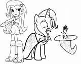 Coloring Pony Little Trixie Pages Color sketch template