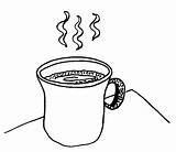 Mug Cup Coffee Drawing Coloring Hot Getdrawings Chocolate Line sketch template