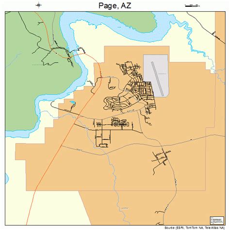 page arizona street map