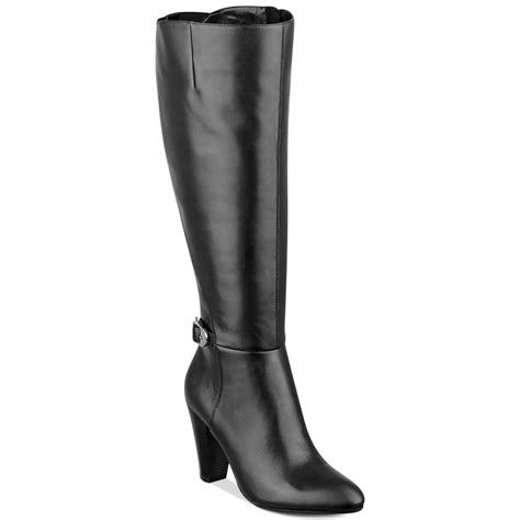 lyst marc fisher shayna tall wide calf dress boots  black