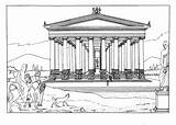Temple Artemis Ephesus Tempio Templo Tempel Artemisa Artemide Supercoloring Grecia Ephesos Artémis Efeso Greek Malvorlagen Colorir Vuelta Zeus Monde Stampare sketch template
