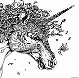 Unicorn Coloring Pages Zentangle Printable Head Adult Unique Print Mandala Adults Info Colouring Book Sheets Choose Board Online sketch template