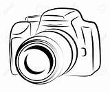 Camera Drawing Canon Contour Stock Isolated Getdrawings Simplified Vector Illustration sketch template