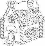 Gingerbread Coloring House Pages Christmas Printable Candy Houses Print Activity Colouring Holiday Color Kids Printables Man Cookies Adult sketch template