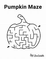 Maze Pumpkin Mazes Halloween Printable Easy Kids Pdf Worksheets Museprintables Printables sketch template