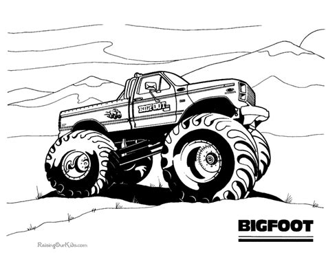 monster truck coloring pages  kids coloring home