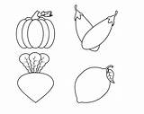 Coloring Vegetable Pages Preschoolers Toddlers sketch template