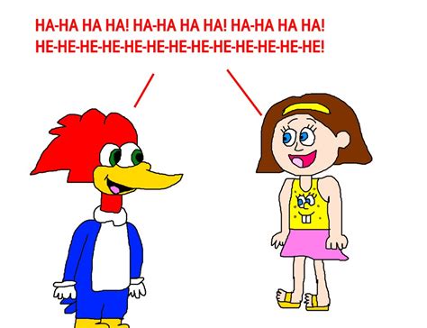 woody woodpecker and kathy doing his laugh by mikejeddynsgamer89 on deviantart