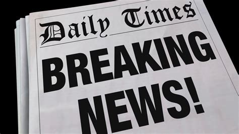breaking news spinning newspaper headline   animation motion