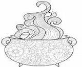Complexe Vapeurs Cauldron Intricate Chaudron sketch template