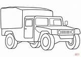 Coloring Vehicle Military Pages Medical Printable Army Truck Car Kids Drawing sketch template