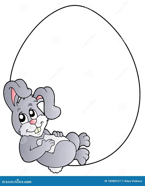 bunny  blank easter egg royalty  stock photography image