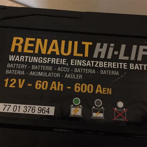 varta renault  life auto batterie neuwertig   linz fuer
