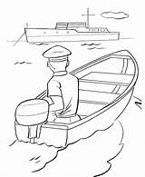 Coloring Pages Boats Boat Motor Ships Types Different Library Clipart Comments Bluebonkers sketch template
