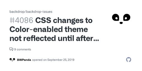 css   color enabled theme  reflected   cache