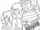 Jem Coloring Pages Holograms Jetta Stormer Roxy Getcolorings Fanpop sketch template