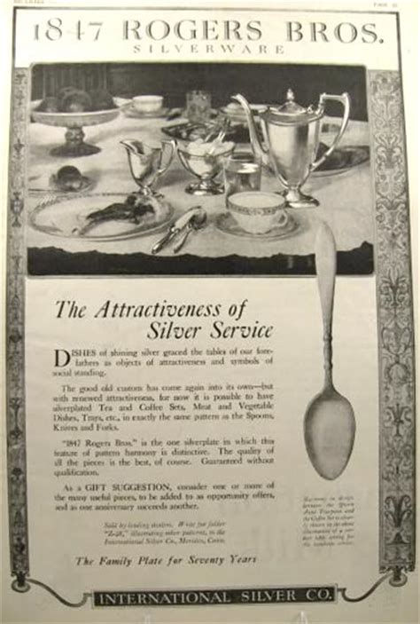 rogers bros silverware ad queen anne pattern vintage household ads